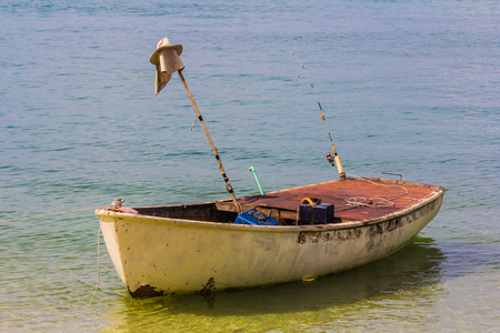 Little boat floatingの写真素材