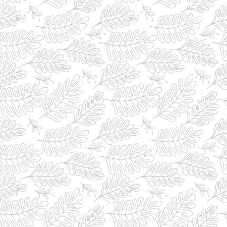 Seamless pattern vector floral background with hand drawn branchesの写真素材