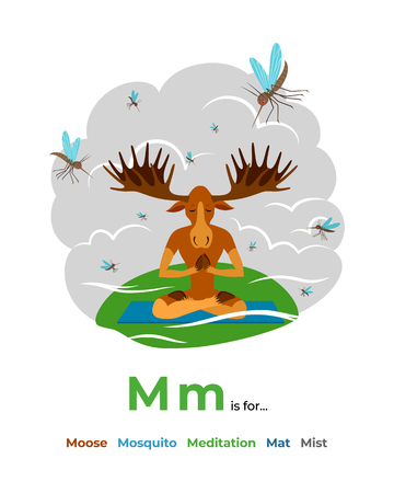 Illustration of letter M for alphabetのイラスト素材
