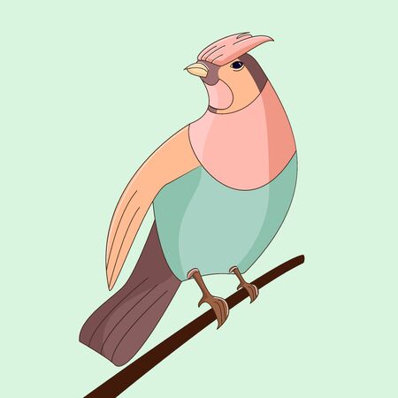 Hipster birdのイラスト素材