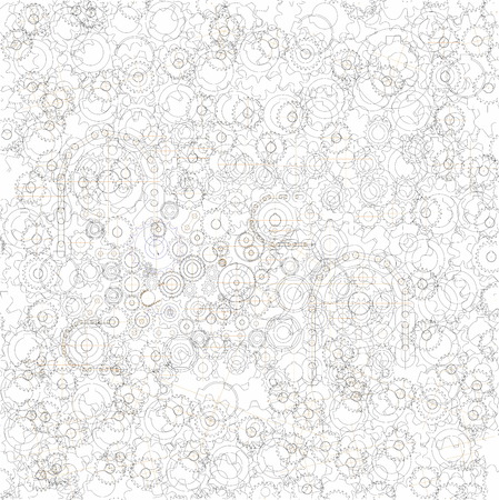 Background picture from many randomly distributed chain sprocketsのイラスト素材