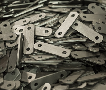 Stamping plates of complex shape, made of steel on CNC machines, pressesの写真素材