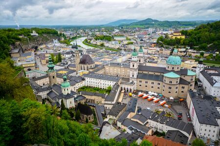 Hohensalzburg Castle (Festung Hohensalzburg) literally at Salzburg, Austriaのeditorial素材