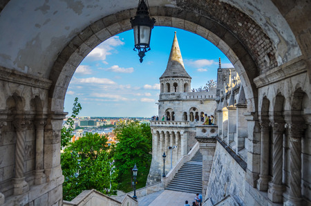 Fisherman Bastion in Buda, Budapest, Hungaryのeditorial素材