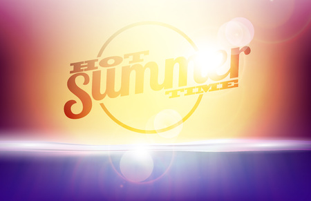 Summer bright background with water landscapeのイラスト素材