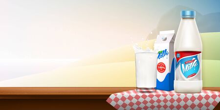 vector mock-up illustration for ads and product designのイラスト素材