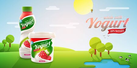 vector mock-up illustration for ads and product designのイラスト素材