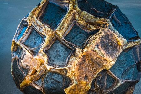 close up of mystic rock at boulders beach in New Zealandの写真素材