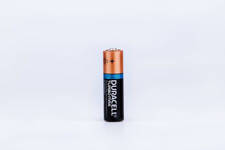 Riga, Latvia - April 18, 2017: Duracell Batteries, Duracell is an American brand of batteries and smart power solutionsのeditorial素材
