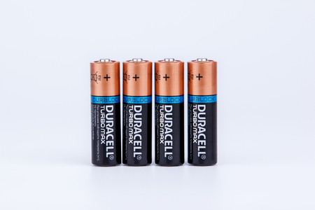 Riga, Latvia - April 18, 2017: Duracell Batteries, Duracell is an American brand of batteries and smart power solutionsのeditorial素材