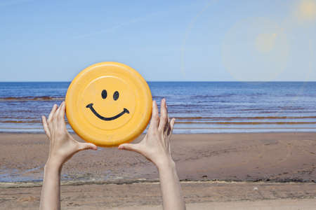 vacation holiday at the seaside with smile in a sunny day.の写真素材