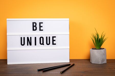 Be unique Concept for being different, successful, persistent and progressiveの写真素材