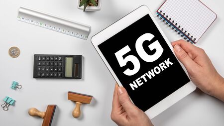 5G Network. High-speed mobile Internet. Using modern digital devices