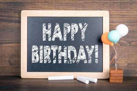 Happy Birthday. Celebrations, greetings, wishes and parties conceptの写真素材
