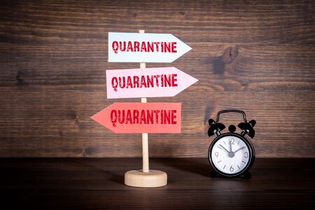Quarantine. Prohibition, control, rules, spread of the virus conceptの写真素材
