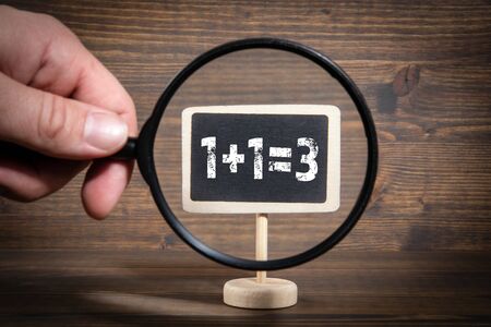 Synergy. Mathematics, calculation, error, audit and accuracy conceptの写真素材