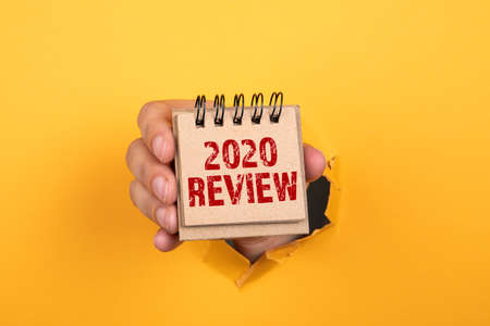 2020 REVIEW concept. Business, reports, analysis and conclusions concept