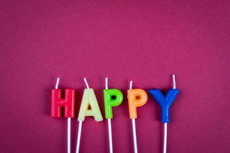 HAPPY. Satisfaction, happiness, wishes and celebration concept