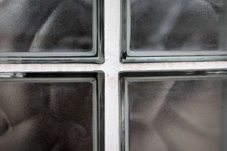 Glass block background. Interior and exterior. Design solutions