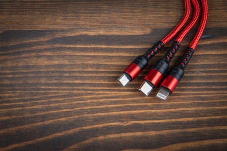 Chargers for mobile phones and other electrical devicesの写真素材