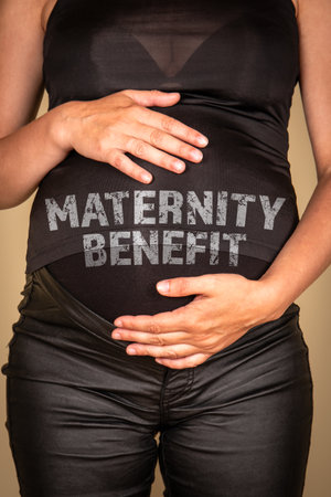 Maternity Benefit Concept. Highlighting Parental Rights and Supportの写真素材