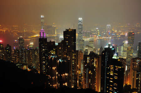In my view at the PEAK, Hongkongの写真素材