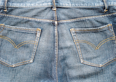 pockets on jeans as a backgroundの写真素材