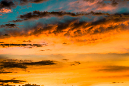 Heaven of landscape with beautiful colorful cloudの写真素材