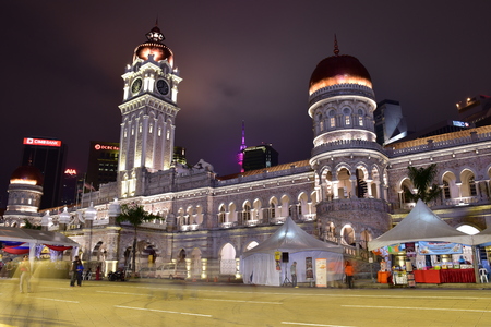 Kuala Lumpur, Malaysia - March 19, 2016 The tourists can seen walking around the Sultan Abdul Samad building which is located in front of the Merdeka Square in Jalan Raja,Kuala Lumpur Malaysiaのeditorial素材