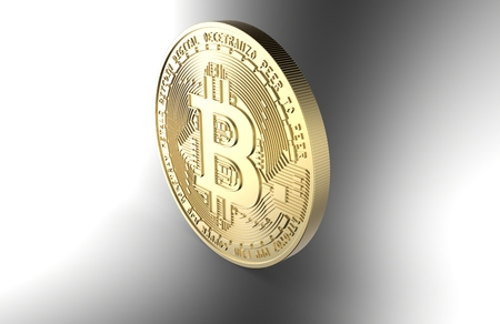 Bitcoin 3d renderの写真素材