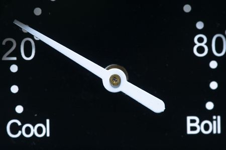 Indicator on black backgroundの写真素材