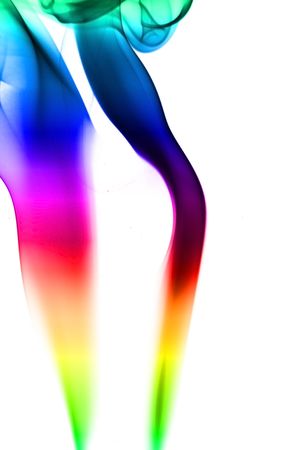 abstract mystical multi colored smokeの写真素材