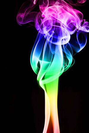 abstract mystical multi colored smokeの写真素材