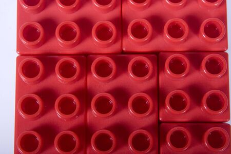 plastic toy bricksの写真素材