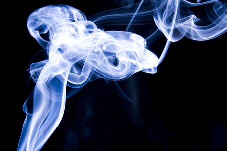 Smoke isolated on black background