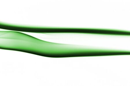 Green Smoke on White Backgroundの写真素材