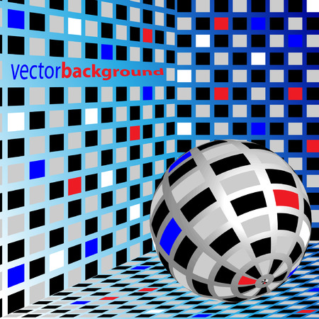 mosaic room with globe のイラスト素材