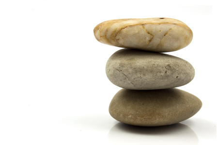 Stones isolated on white の写真素材