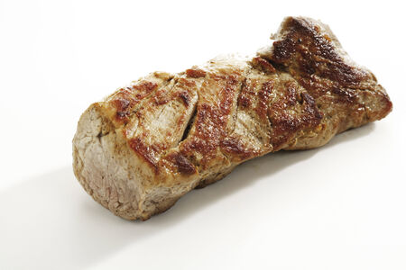 Roasted pork filet, close-upの写真素材