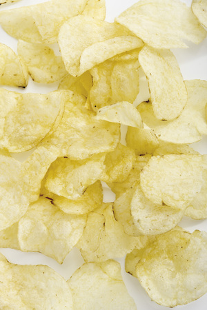 Salted potato chipsの写真素材