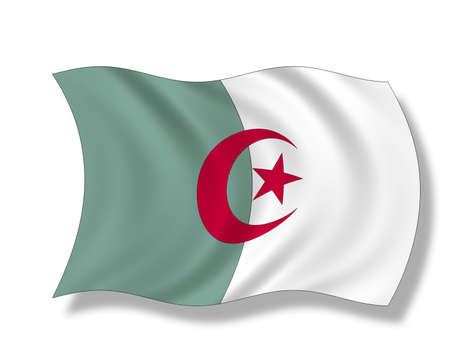 Illustration, Flag of Algeriaの写真素材