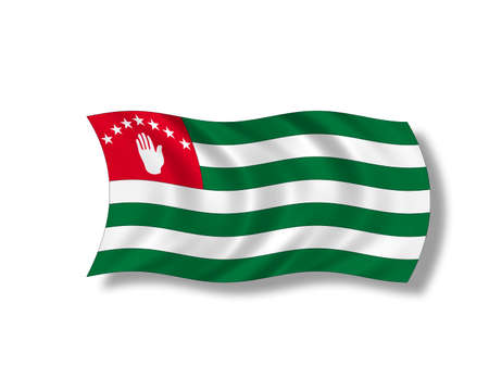 Illustration, Flag of Abkhaziaの写真素材