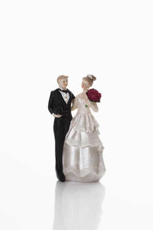 Bridal couple figurineの写真素材