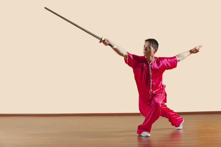 Kung Fu, Jianshu, Chabu shang ci, Man holding sword