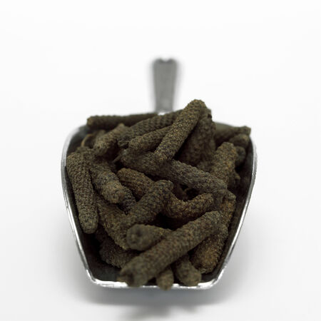 Long pepper in scoop, close-up