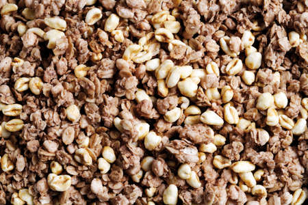 Wheat flakes and wheat popsの写真素材