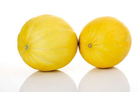 Honeydew melons, close-upの写真素材