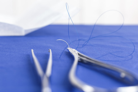 Sterile needle and needle holderの写真素材