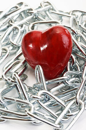 Heart and chainsの写真素材