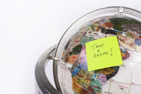 Globe, sticky note break
